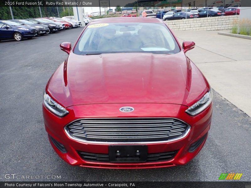 Ruby Red Metallic / Dune 2016 Ford Fusion SE
