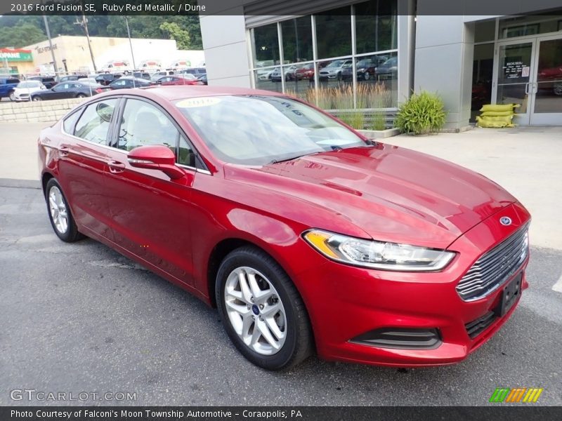 Ruby Red Metallic / Dune 2016 Ford Fusion SE
