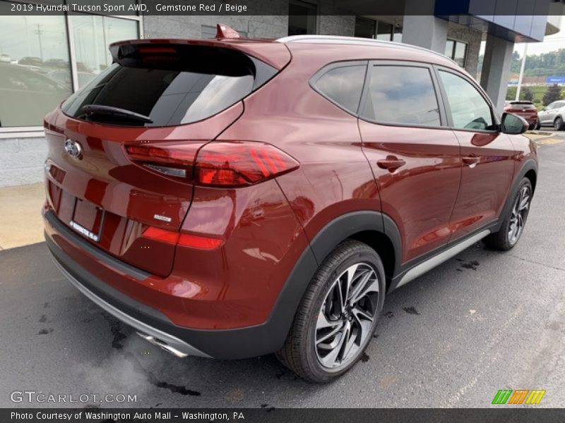 Gemstone Red / Beige 2019 Hyundai Tucson Sport AWD