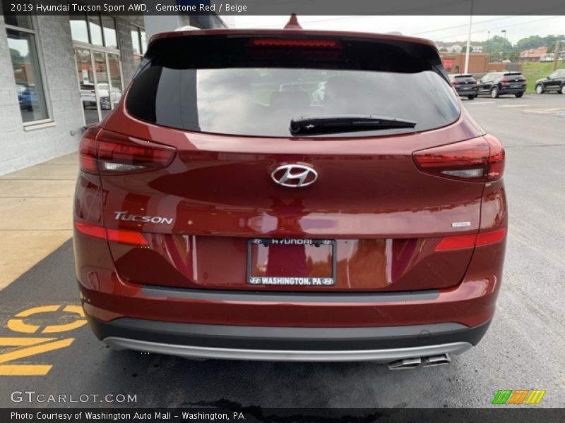 Gemstone Red / Beige 2019 Hyundai Tucson Sport AWD