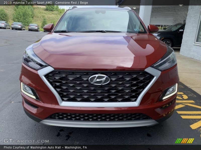 Gemstone Red / Beige 2019 Hyundai Tucson Sport AWD