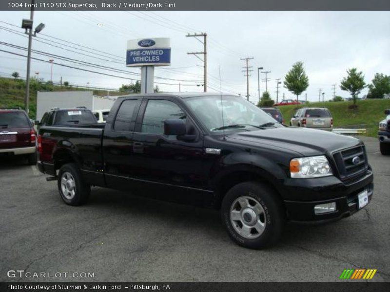 Black / Medium/Dark Flint 2004 Ford F150 STX SuperCab