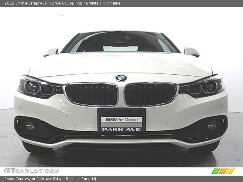 Alpine White / Night Blue 2019 BMW 4 Series 430i xDrive Coupe