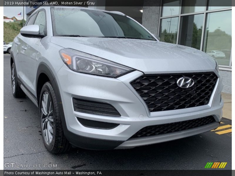 Molten Silver / Gray 2019 Hyundai Tucson SEL AWD