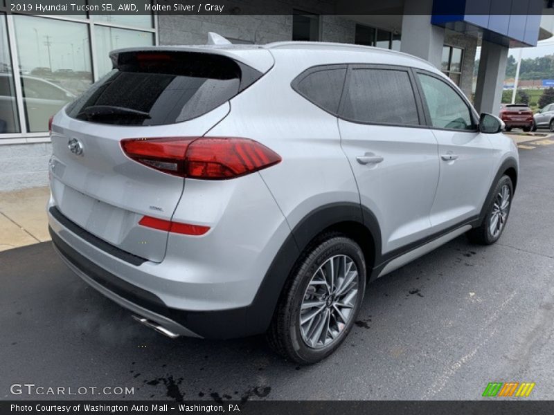 Molten Silver / Gray 2019 Hyundai Tucson SEL AWD