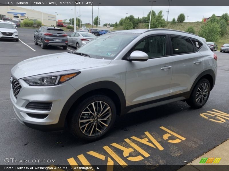 Molten Silver / Gray 2019 Hyundai Tucson SEL AWD