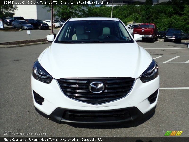 Crystal White Pearl Mica / Parchment 2016 Mazda CX-5 Grand Touring AWD