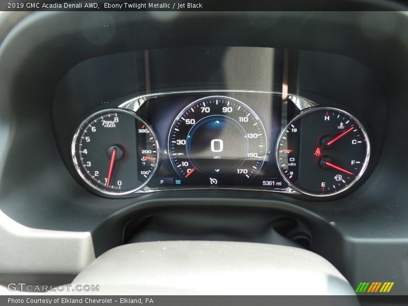 Ebony Twilight Metallic / Jet Black 2019 GMC Acadia Denali AWD