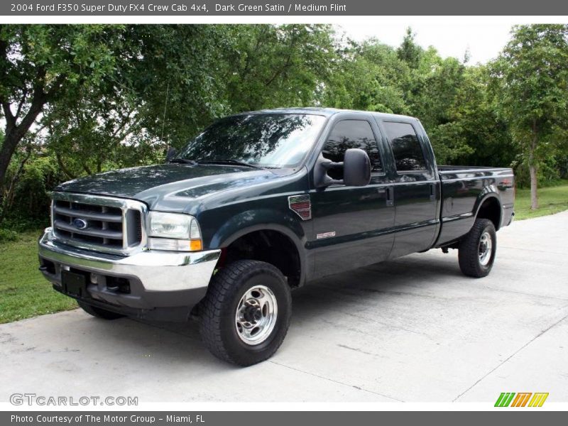 Dark Green Satin / Medium Flint 2004 Ford F350 Super Duty FX4 Crew Cab 4x4