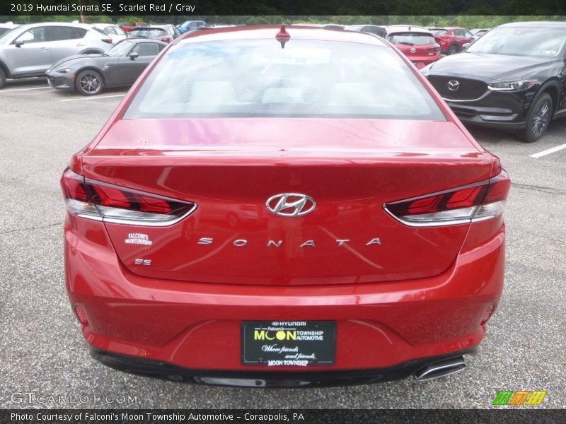 Scarlet Red / Gray 2019 Hyundai Sonata SE