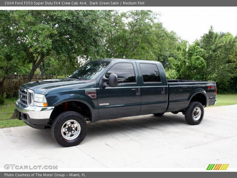 Dark Green Satin / Medium Flint 2004 Ford F350 Super Duty FX4 Crew Cab 4x4