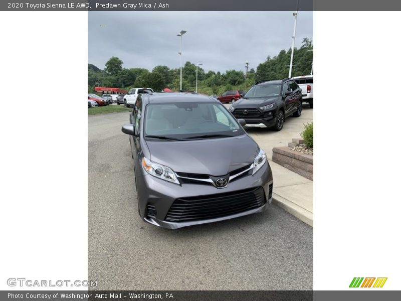 Predawn Gray Mica / Ash 2020 Toyota Sienna LE AWD