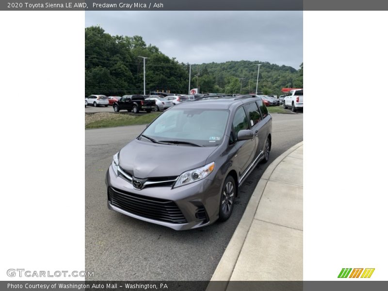 Predawn Gray Mica / Ash 2020 Toyota Sienna LE AWD