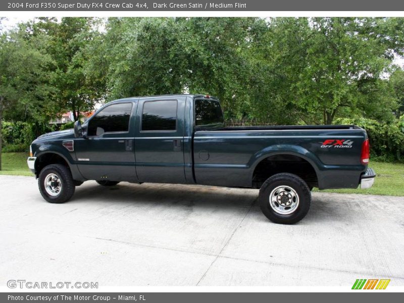 Dark Green Satin / Medium Flint 2004 Ford F350 Super Duty FX4 Crew Cab 4x4