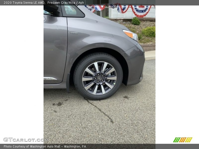 Predawn Gray Mica / Ash 2020 Toyota Sienna LE AWD