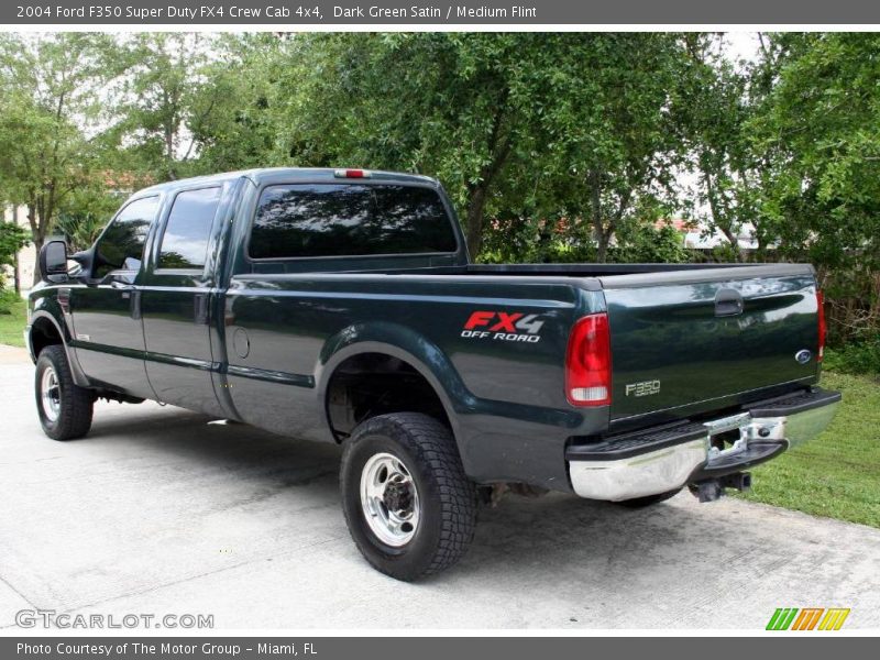Dark Green Satin / Medium Flint 2004 Ford F350 Super Duty FX4 Crew Cab 4x4