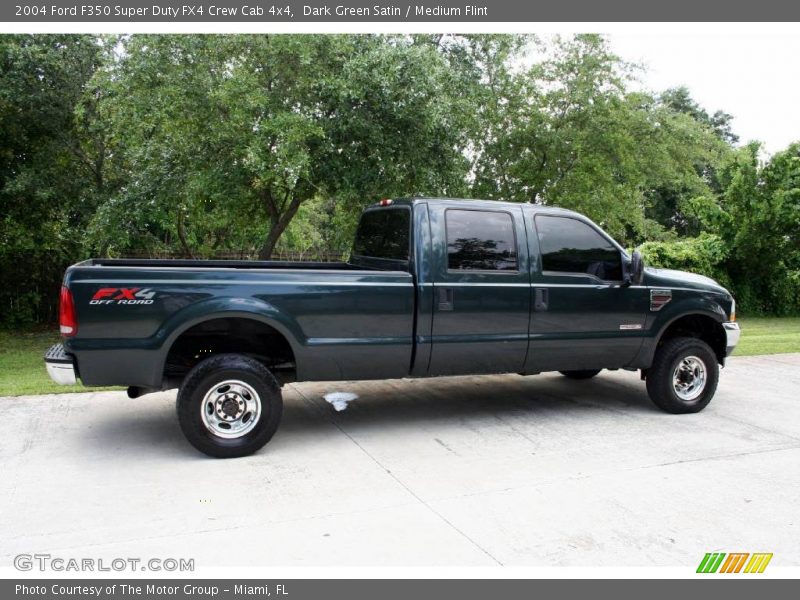 Dark Green Satin / Medium Flint 2004 Ford F350 Super Duty FX4 Crew Cab 4x4