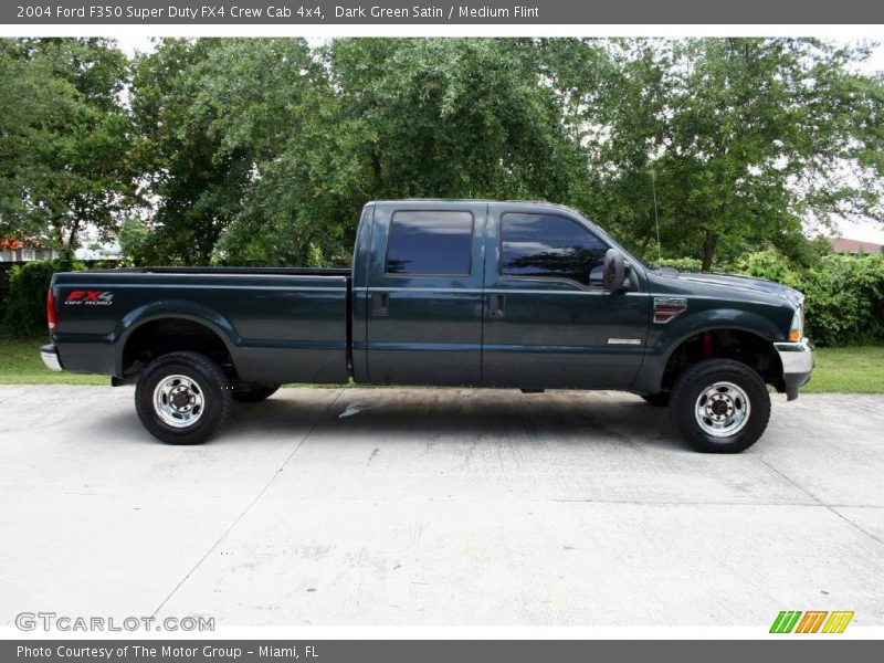 Dark Green Satin / Medium Flint 2004 Ford F350 Super Duty FX4 Crew Cab 4x4