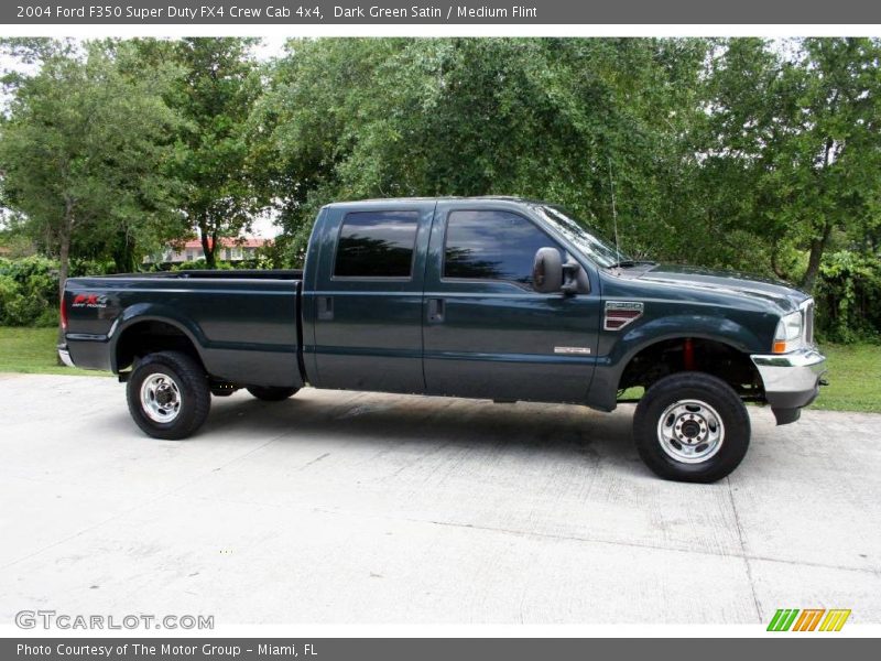 Dark Green Satin / Medium Flint 2004 Ford F350 Super Duty FX4 Crew Cab 4x4