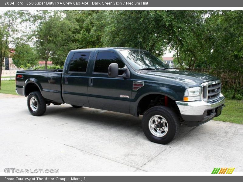 Dark Green Satin / Medium Flint 2004 Ford F350 Super Duty FX4 Crew Cab 4x4