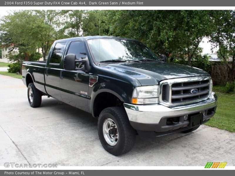 Dark Green Satin / Medium Flint 2004 Ford F350 Super Duty FX4 Crew Cab 4x4