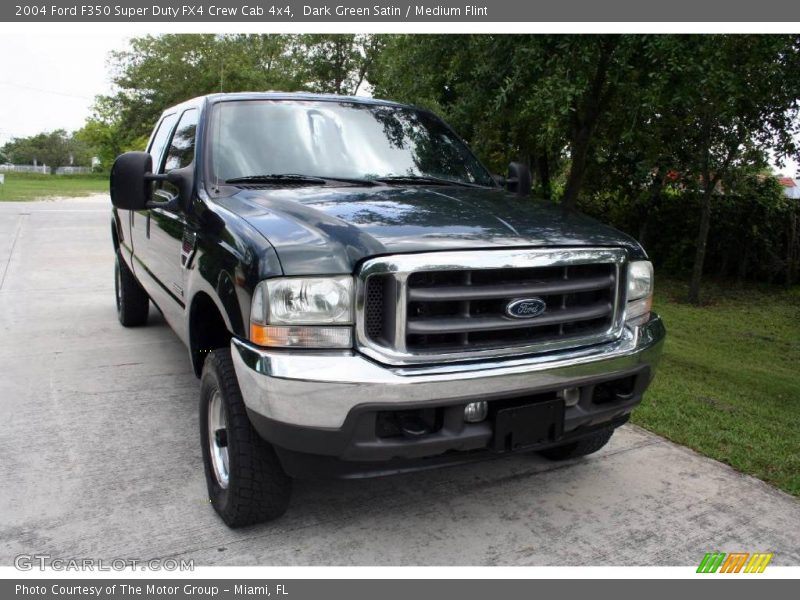 Dark Green Satin / Medium Flint 2004 Ford F350 Super Duty FX4 Crew Cab 4x4