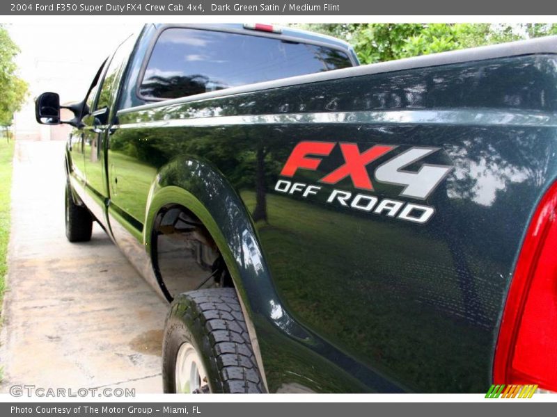 Dark Green Satin / Medium Flint 2004 Ford F350 Super Duty FX4 Crew Cab 4x4