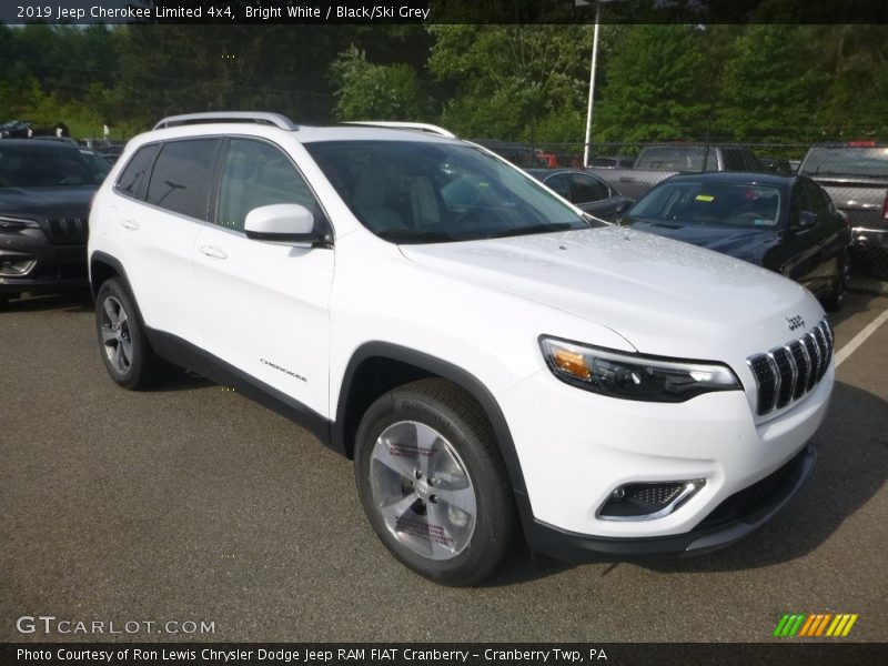 Bright White / Black/Ski Grey 2019 Jeep Cherokee Limited 4x4