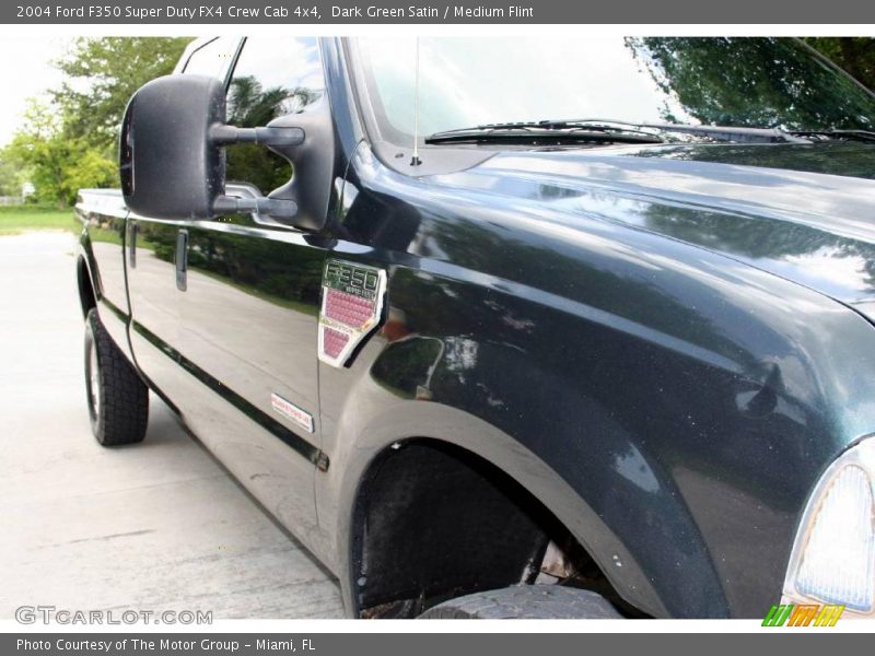 Dark Green Satin / Medium Flint 2004 Ford F350 Super Duty FX4 Crew Cab 4x4
