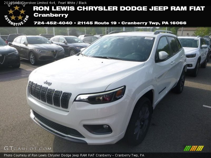 Pearl White / Black 2019 Jeep Cherokee Limited 4x4