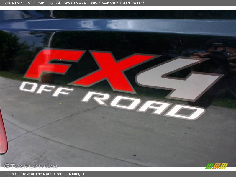 Dark Green Satin / Medium Flint 2004 Ford F350 Super Duty FX4 Crew Cab 4x4