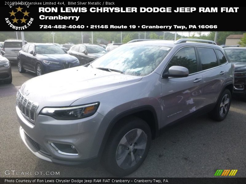 Billet Silver Metallic / Black 2019 Jeep Cherokee Limited 4x4