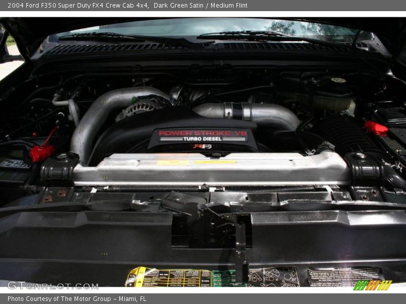 Dark Green Satin / Medium Flint 2004 Ford F350 Super Duty FX4 Crew Cab 4x4