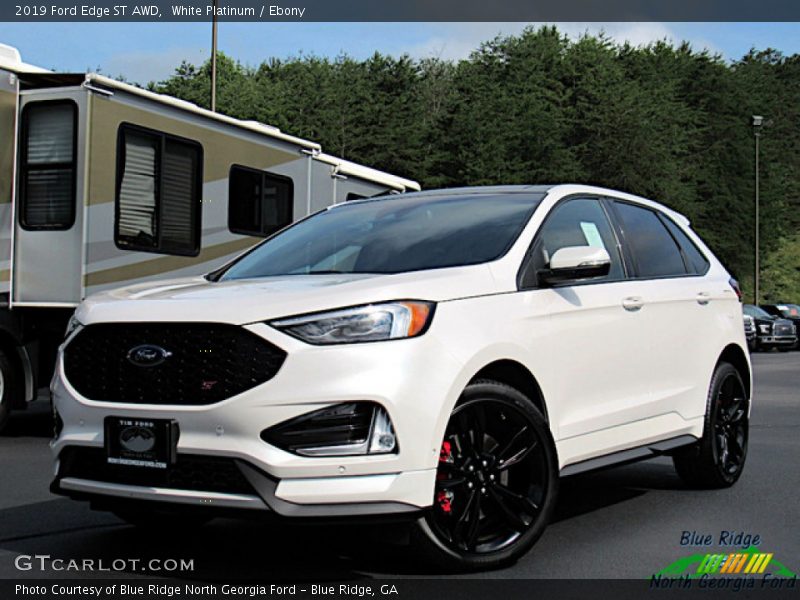 White Platinum / Ebony 2019 Ford Edge ST AWD