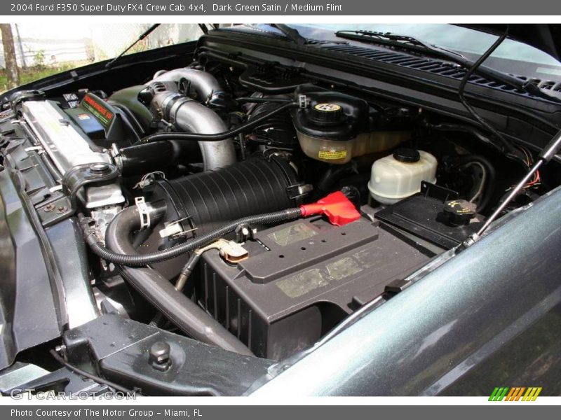 Dark Green Satin / Medium Flint 2004 Ford F350 Super Duty FX4 Crew Cab 4x4