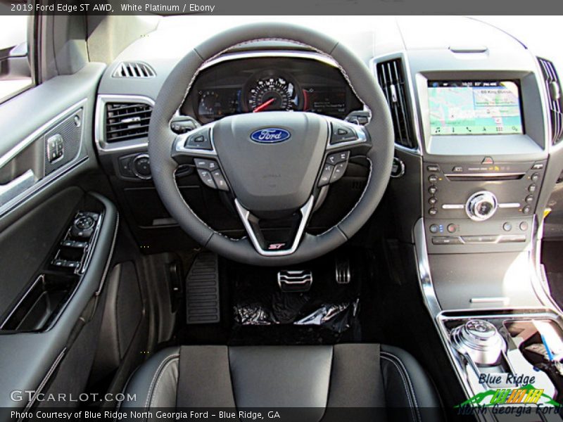 White Platinum / Ebony 2019 Ford Edge ST AWD