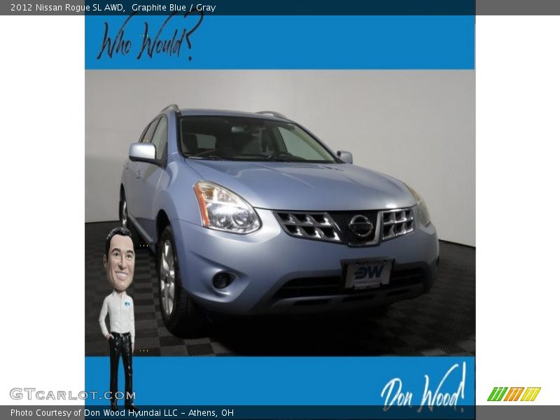 Graphite Blue / Gray 2012 Nissan Rogue SL AWD