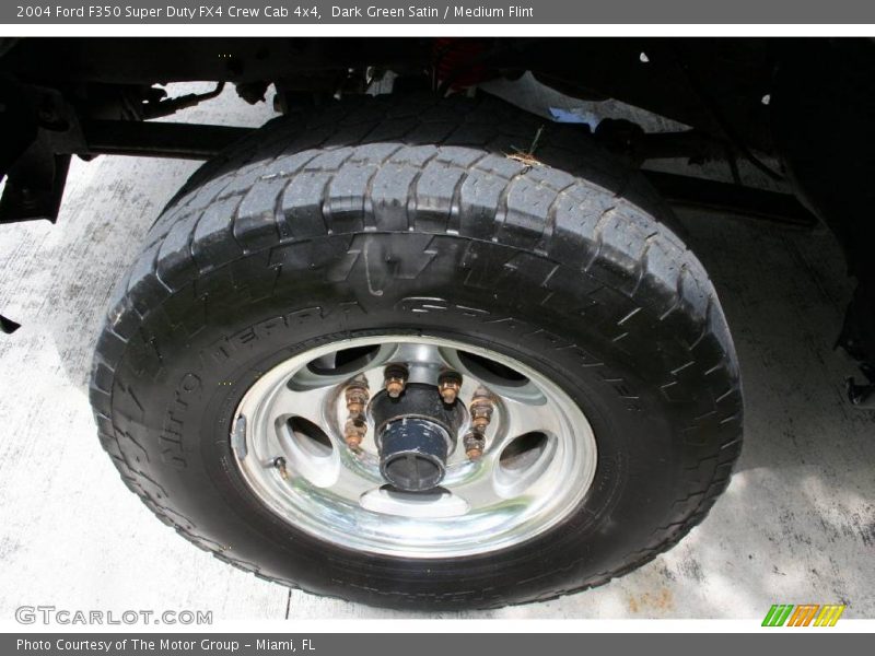 Dark Green Satin / Medium Flint 2004 Ford F350 Super Duty FX4 Crew Cab 4x4