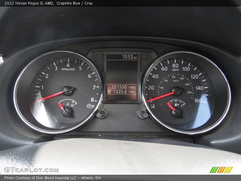 Graphite Blue / Gray 2012 Nissan Rogue SL AWD