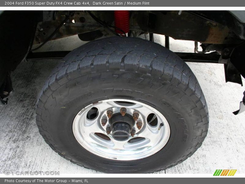 Dark Green Satin / Medium Flint 2004 Ford F350 Super Duty FX4 Crew Cab 4x4