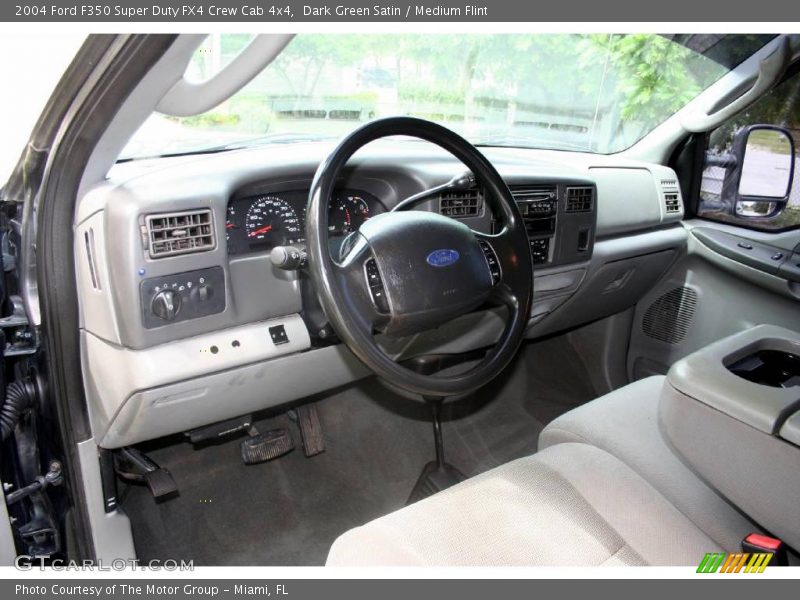 Dark Green Satin / Medium Flint 2004 Ford F350 Super Duty FX4 Crew Cab 4x4