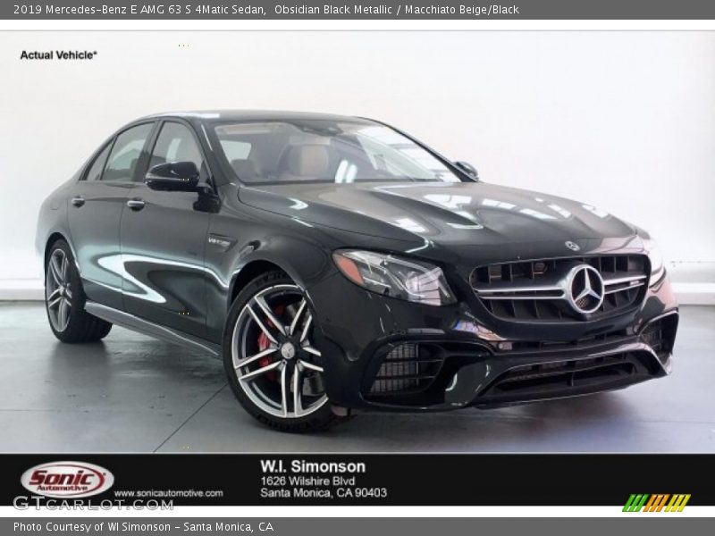 Obsidian Black Metallic / Macchiato Beige/Black 2019 Mercedes-Benz E AMG 63 S 4Matic Sedan