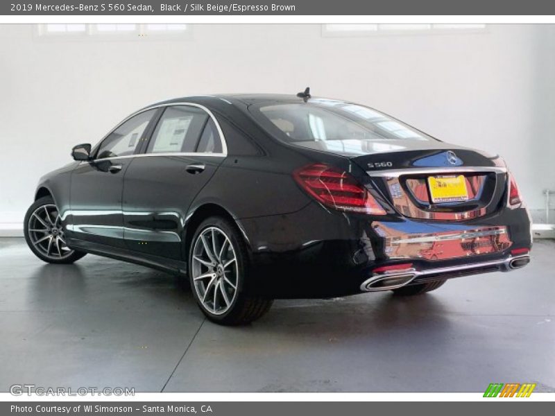 Black / Silk Beige/Espresso Brown 2019 Mercedes-Benz S 560 Sedan