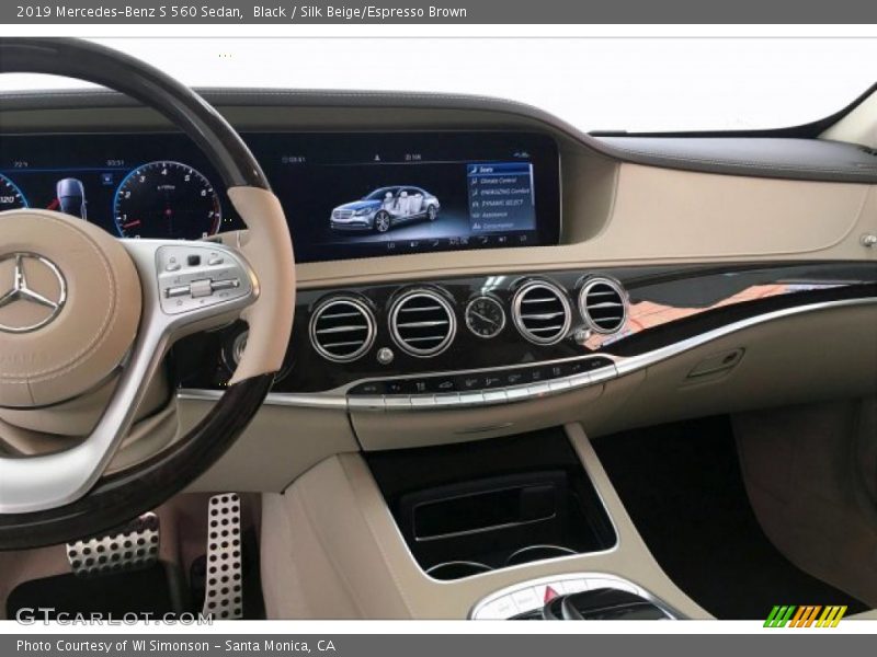 Black / Silk Beige/Espresso Brown 2019 Mercedes-Benz S 560 Sedan