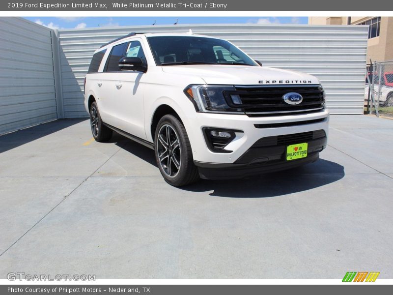 White Platinum Metallic Tri-Coat / Ebony 2019 Ford Expedition Limited Max