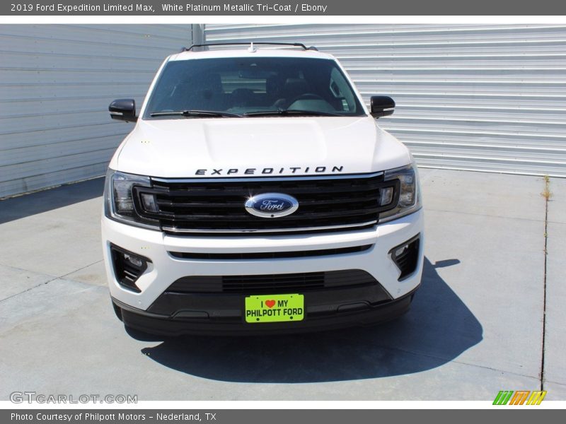 White Platinum Metallic Tri-Coat / Ebony 2019 Ford Expedition Limited Max