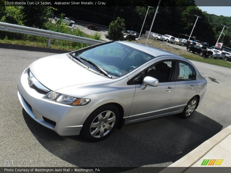 Alabaster Silver Metallic / Gray 2009 Honda Civic LX Sedan