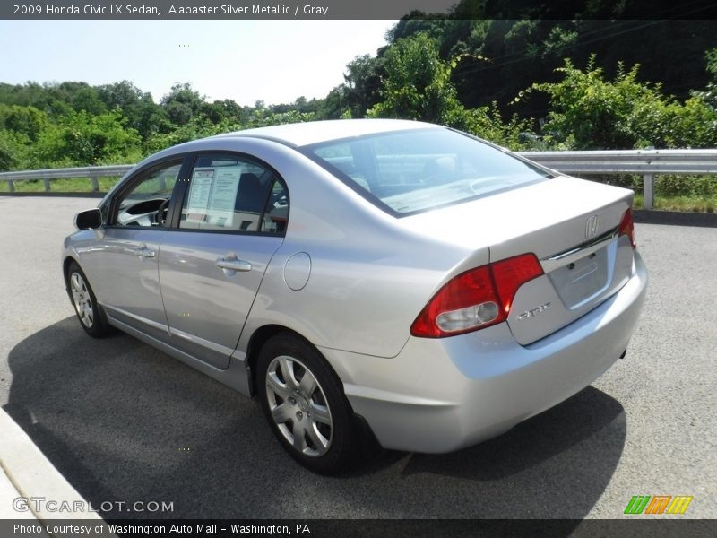 Alabaster Silver Metallic / Gray 2009 Honda Civic LX Sedan