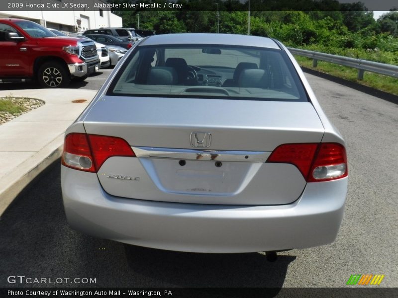 Alabaster Silver Metallic / Gray 2009 Honda Civic LX Sedan