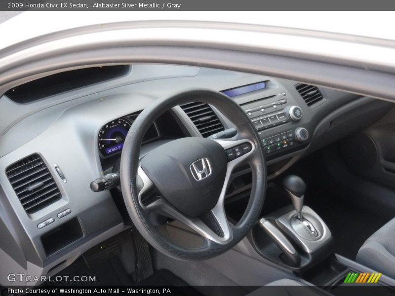 Alabaster Silver Metallic / Gray 2009 Honda Civic LX Sedan